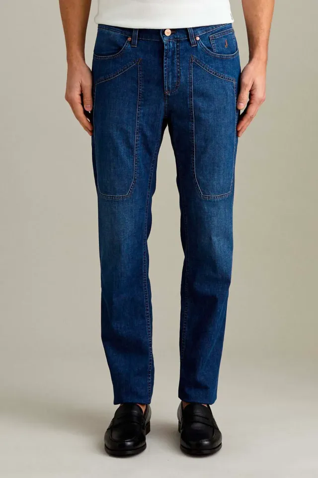 Jeckerson John Toppa jeans blauw slim fit medium wash