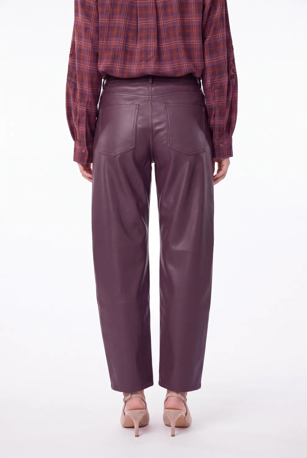 Florez Mandy broek fudge PU barrel fit