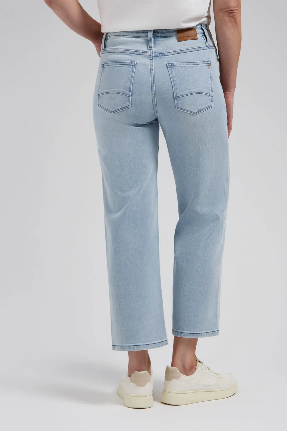Florez Sophie Straight Cropped jeans lichtblauw