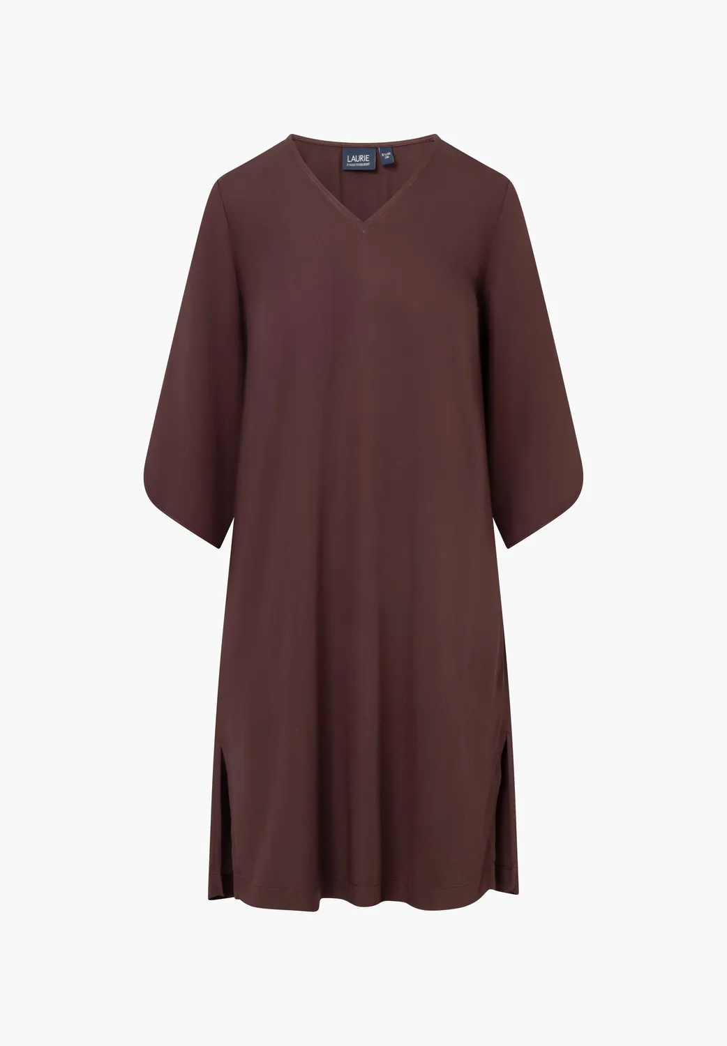 Laurie Nelly Dress 3/4 jurk dark plum viscose