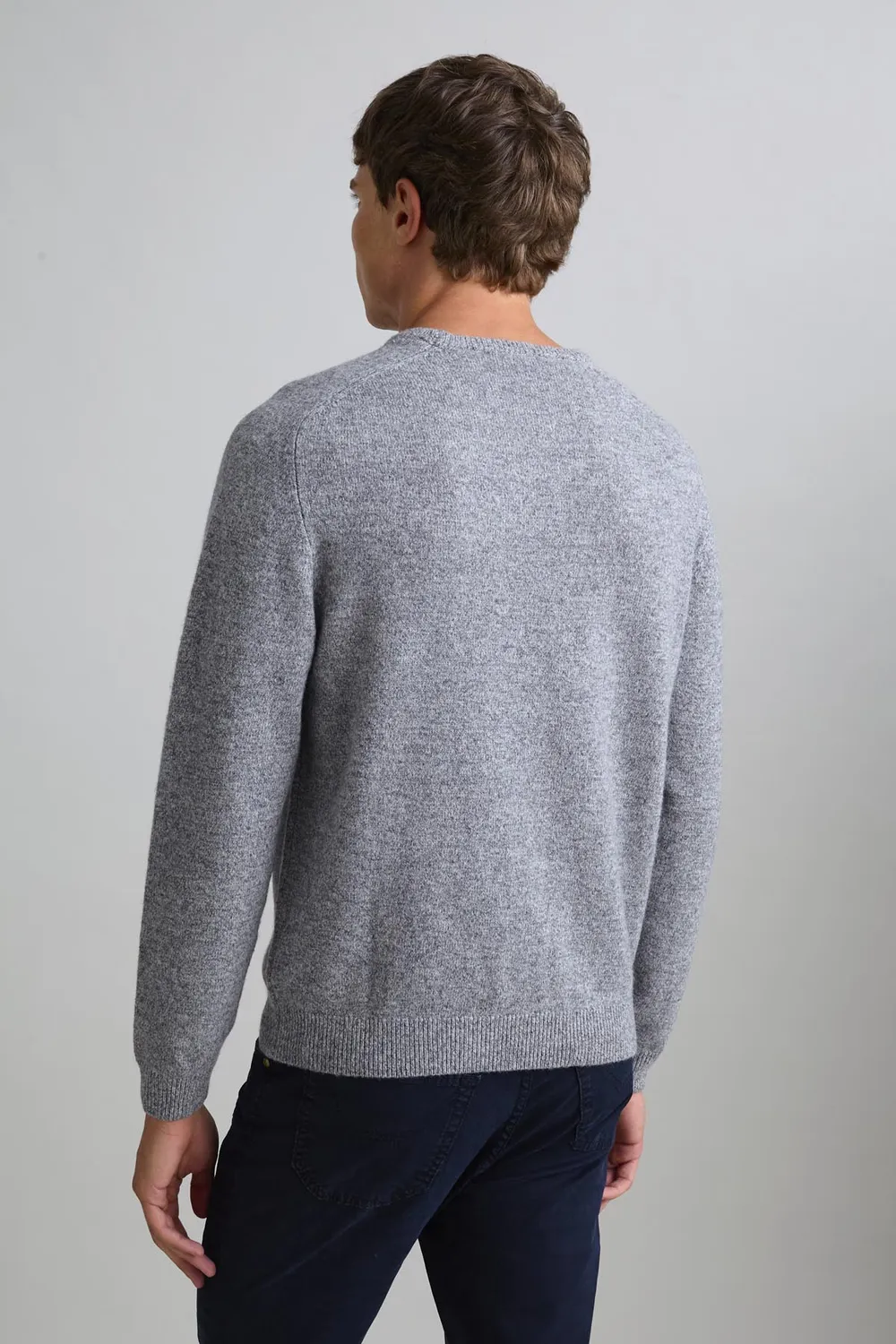 Jeckerson trui grijs melange raglan wolmix