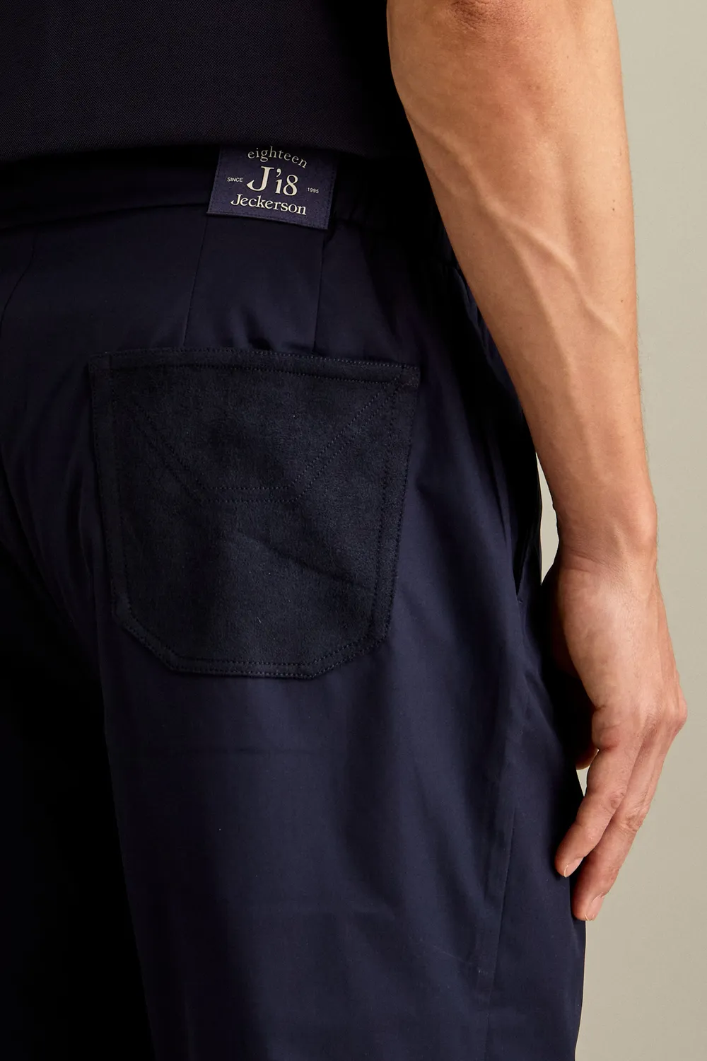 Jeckerson J18 jogger bermuda donkerblauw polyester