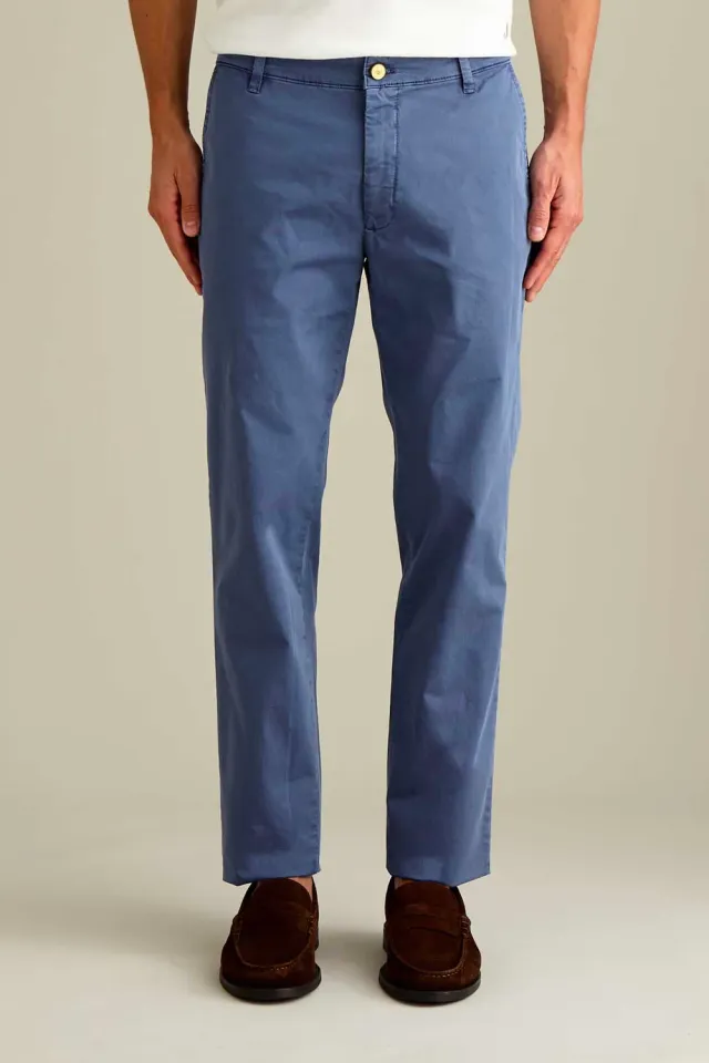 Jeckerson Jack slim fit chino blauw medio