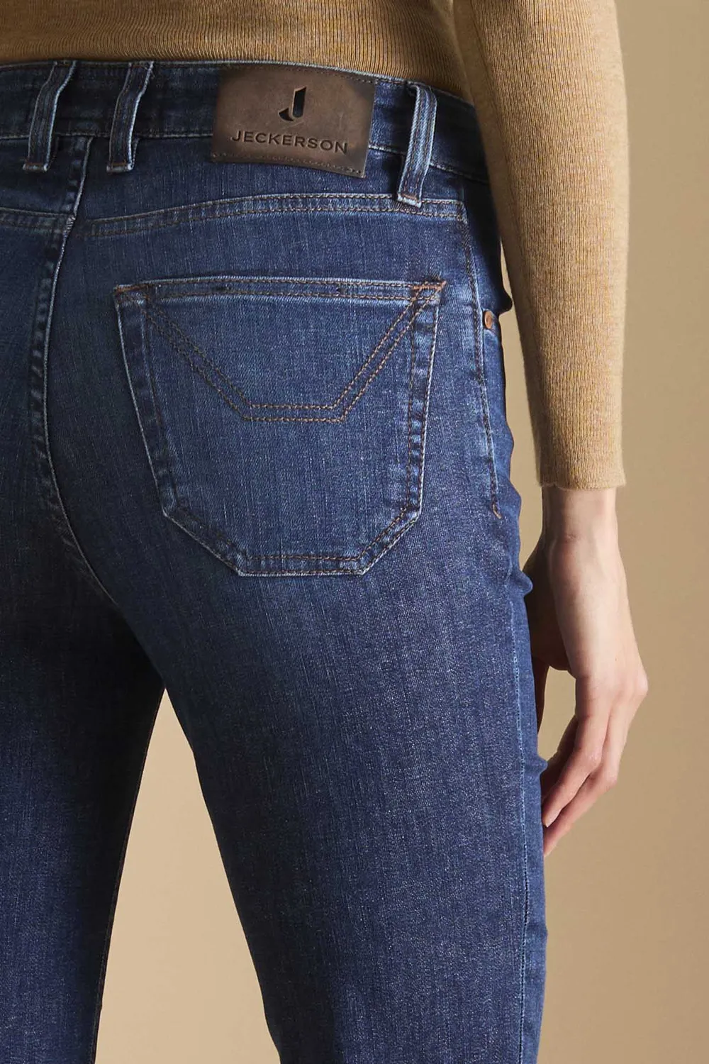 Jeckerson Janelle jeans medium blauw flared fit