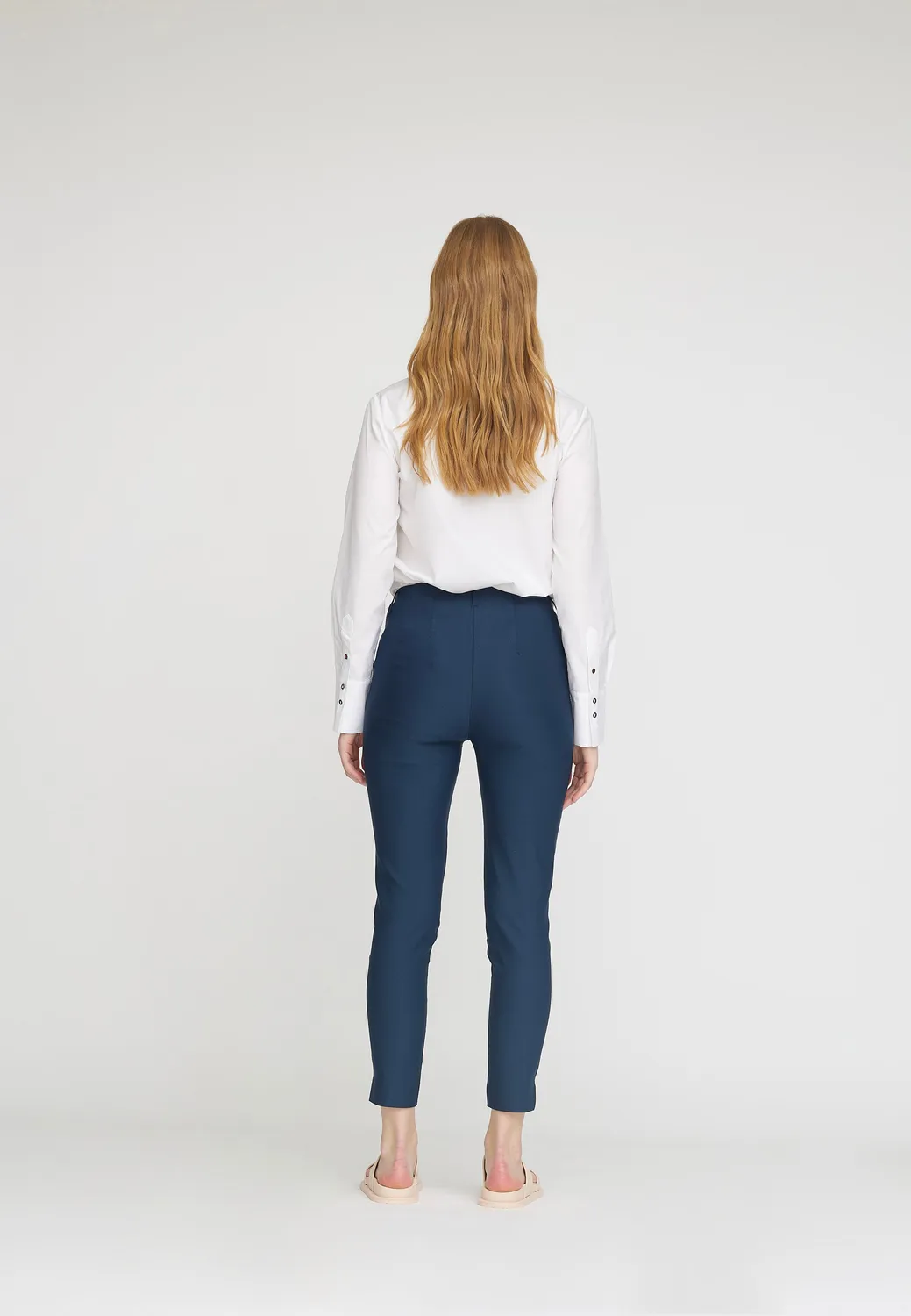 Laurie Elizabeth Slim CL broek Navy cropped
