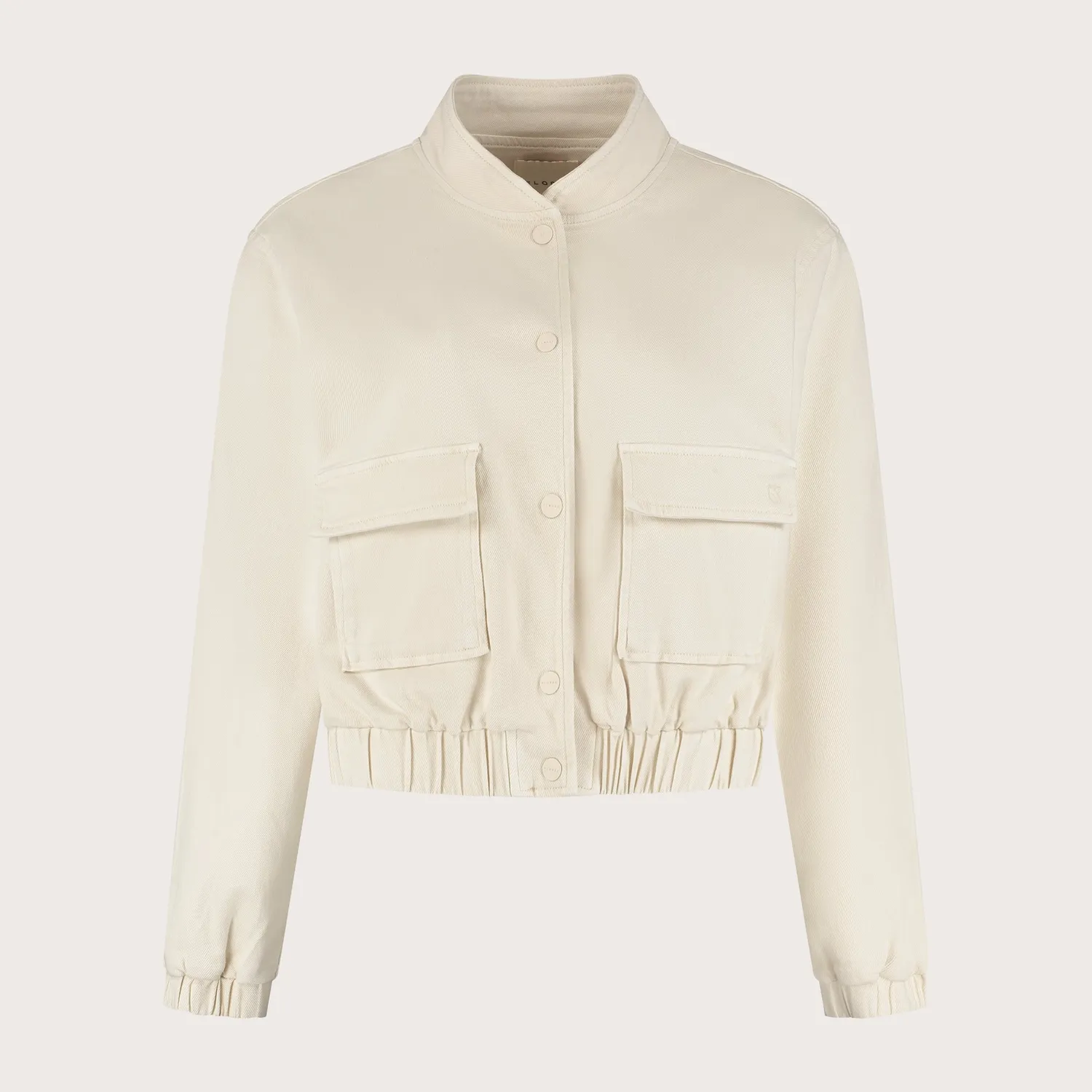 Florez Kyra jacket Soft white denim bomber licht
