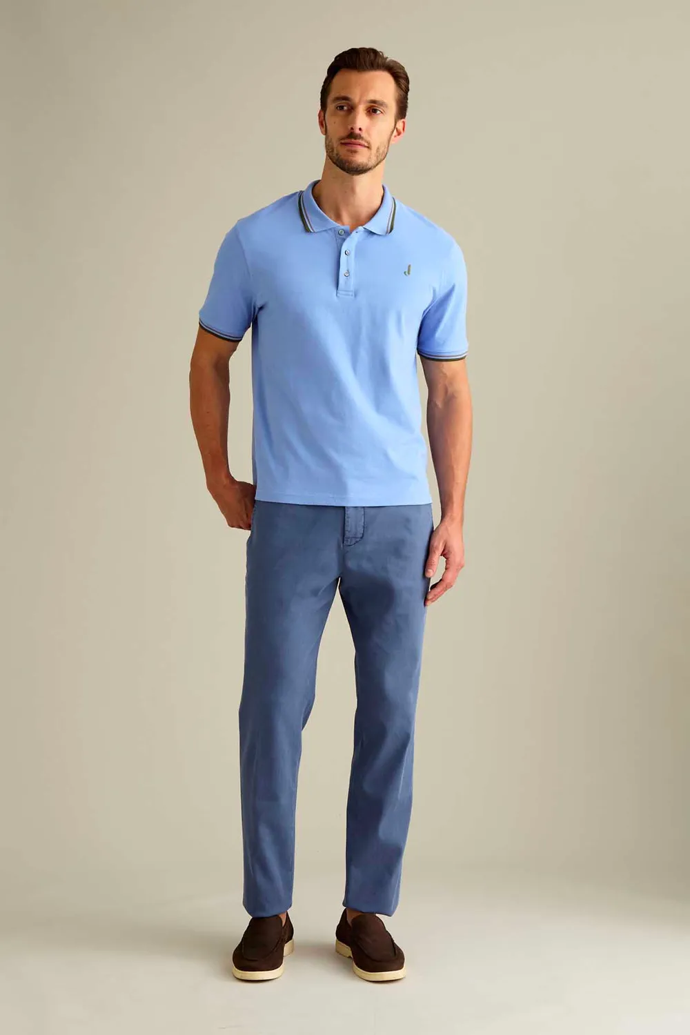 Jeckerson Jack chino slim fit blauw bretagne Tencel