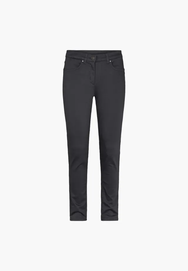 Laurie Laura Slim broek antraciet katoen ML