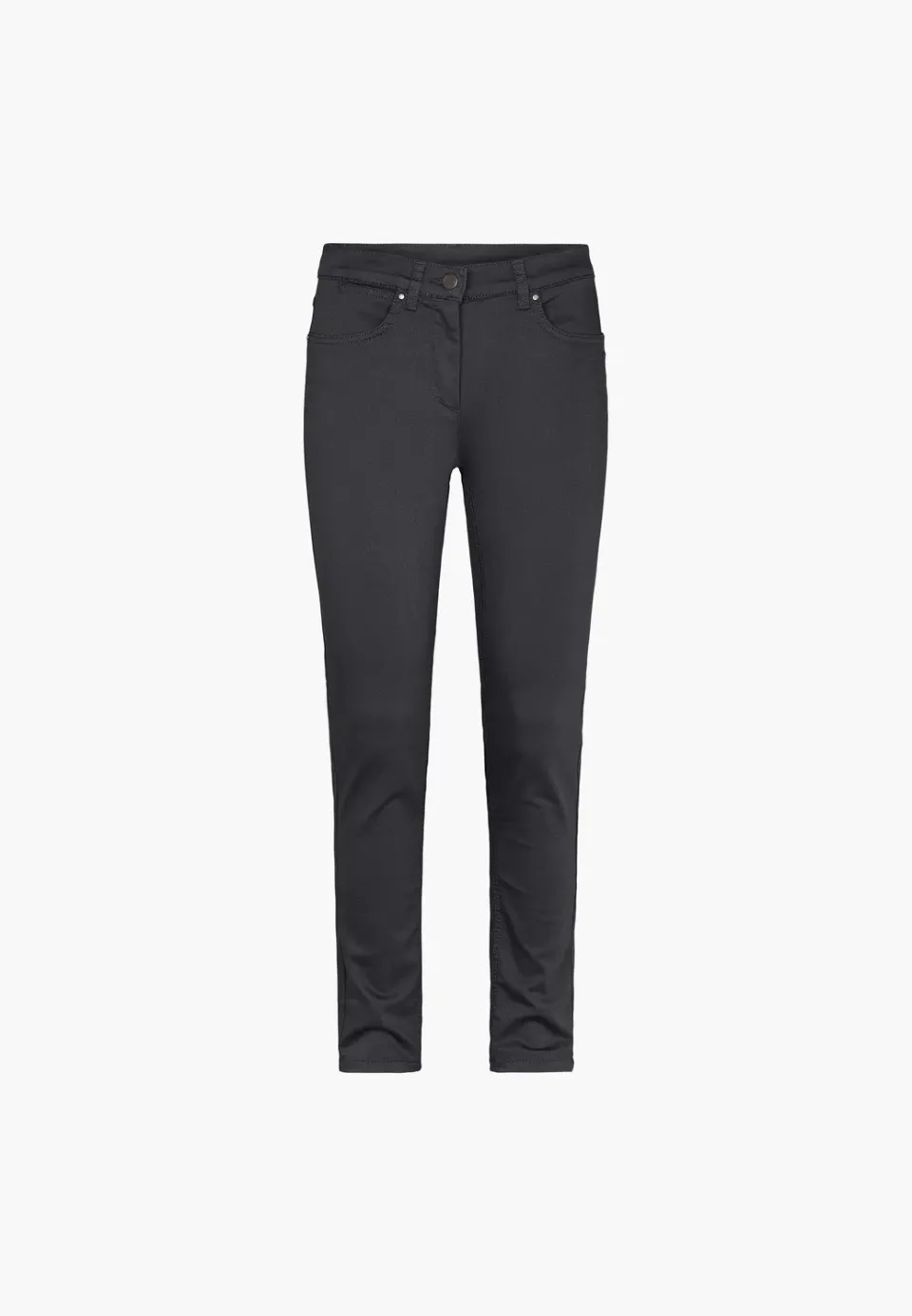 Laurie Laura Slim broek antraciet katoen ML