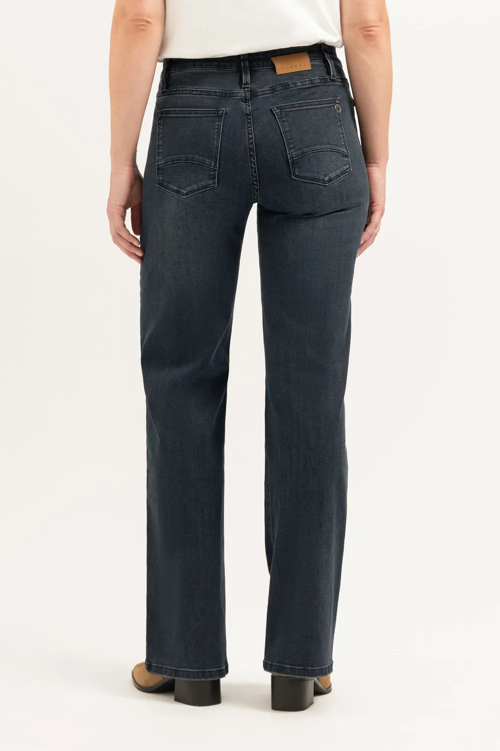 Florez Sophie Straight jeans indigoblauw mid-waist