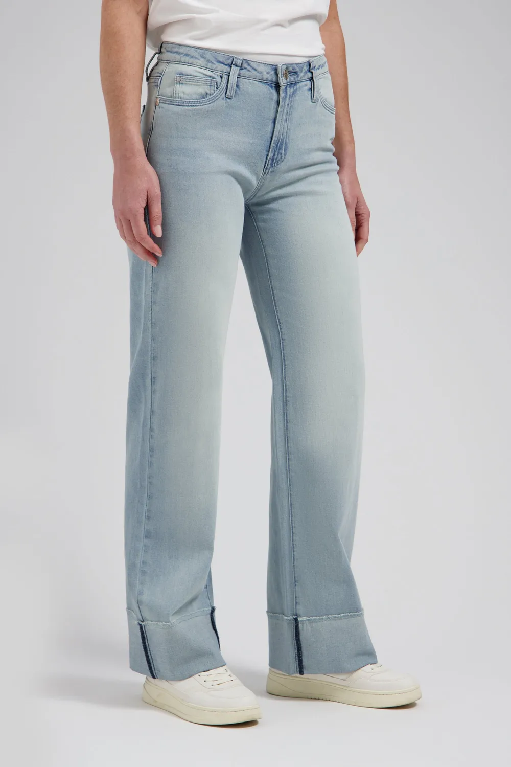 Florez Sophie Straight Roll-Up jeans Crystal Blue