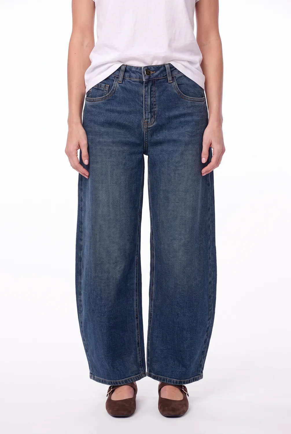 Florez Jackey balloon jeans vintage blauw