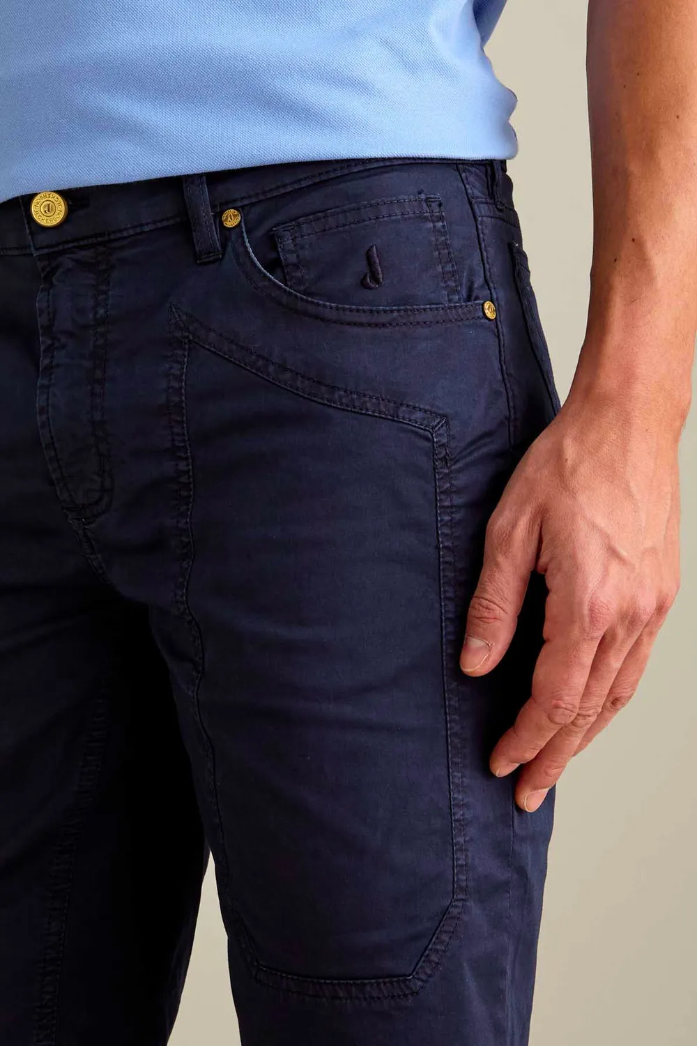 Jeckerson Jayden bermuda donkerblauw slim fit katoen