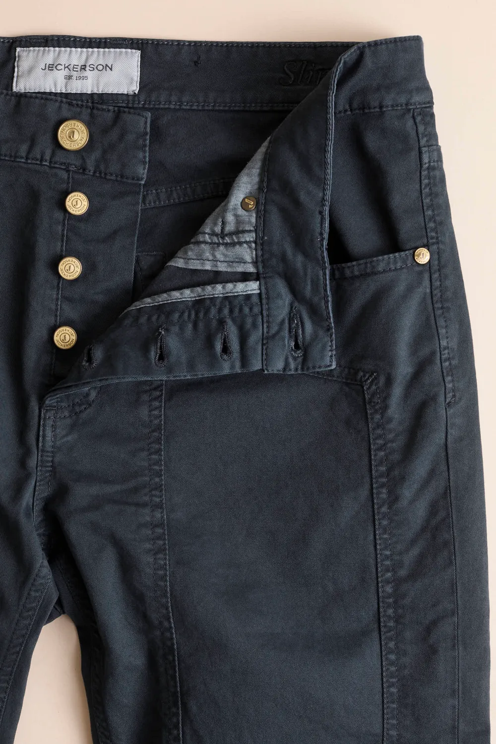 Jeckerson Jax broek donkerblauw slim fit stretch