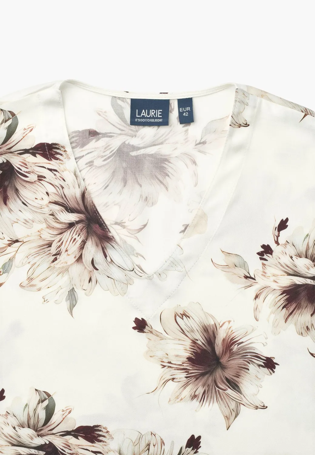 Laurie Nelly blouse Bloom Plum 3/4 mouw viscose
