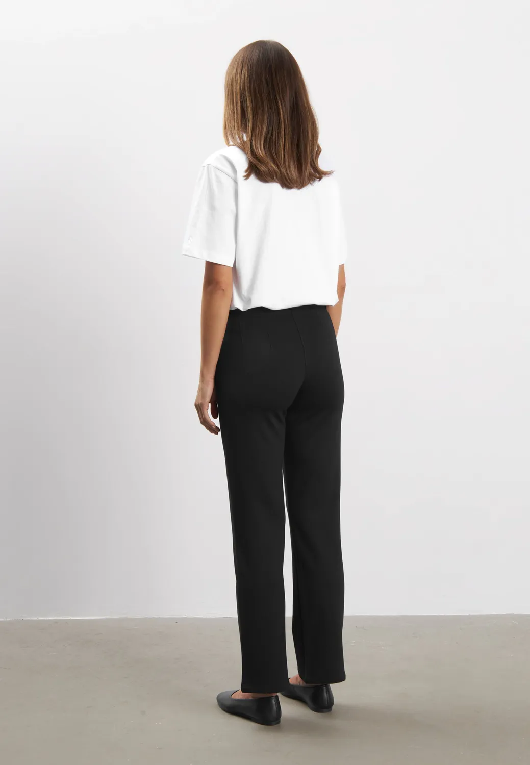 Laurie Ruby Straight SL broek zwart geborsteld