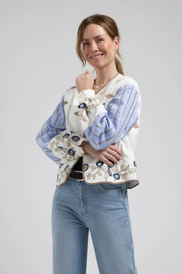 Florez Lois jas multicolour print gestikt