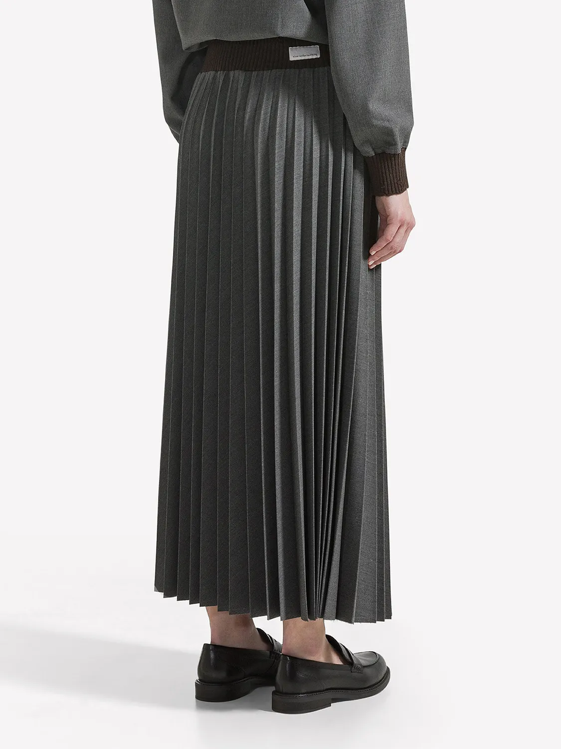 Nine In The Morning Elise plooirok midi dames beige
