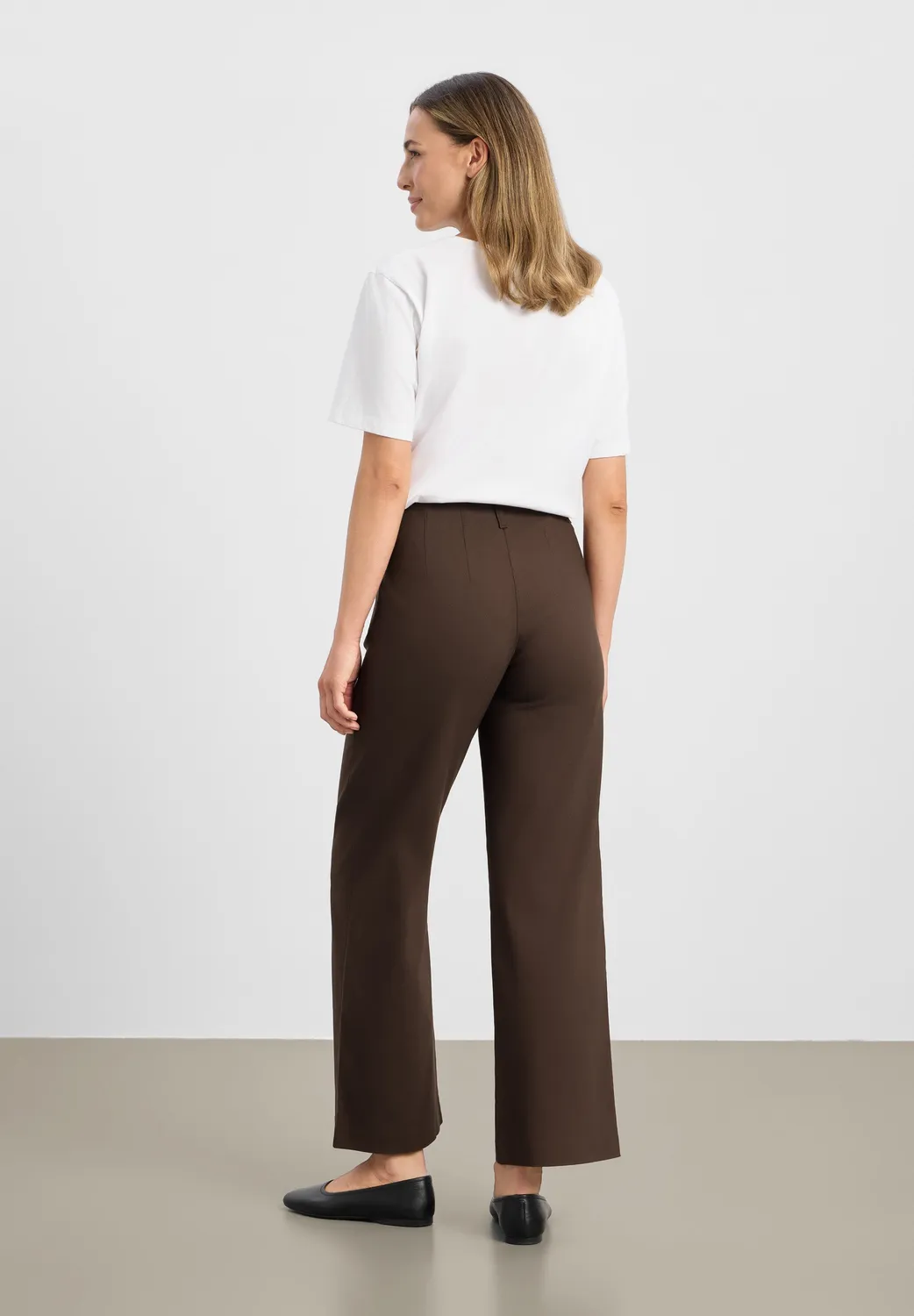 Laurie Donna Loose SL broek brown wijd