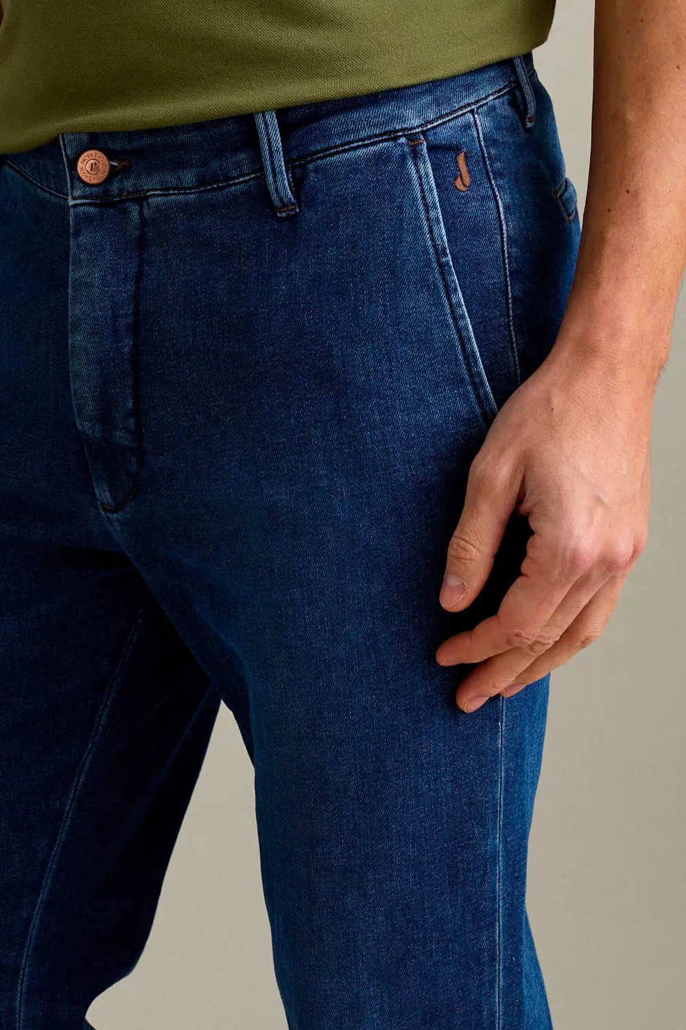 Jeckerson Jack Slim Fit Jeans Donkerblauw Denim