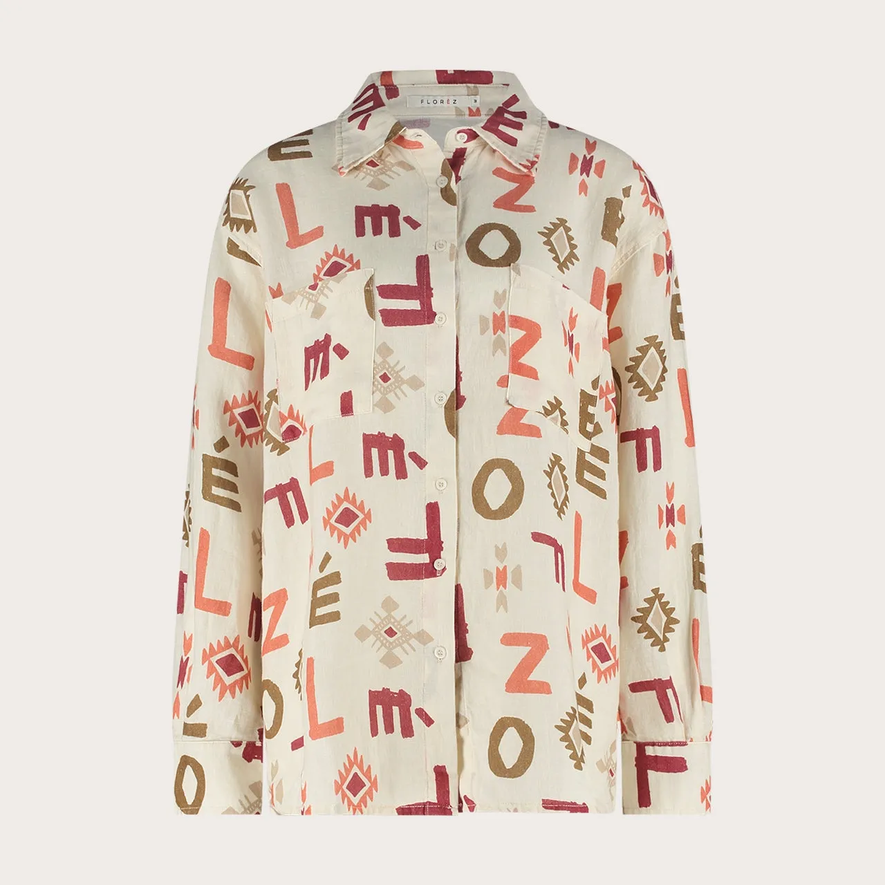 Florez Lona blouse Letter Print katoen