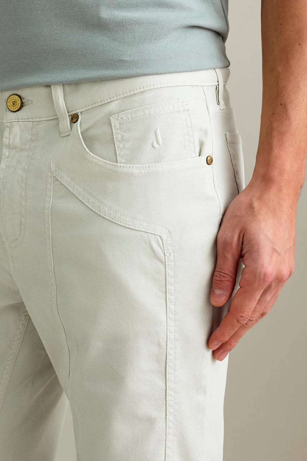 Jeckerson John slim fit chino ijs grijs katoen