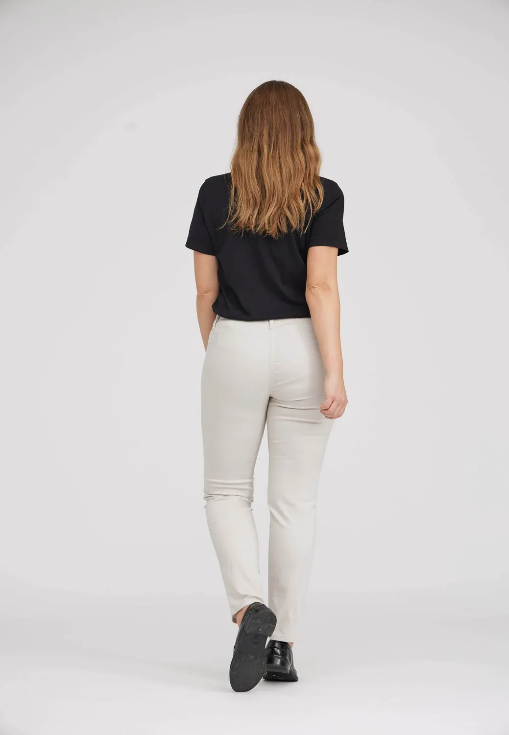 Laurie Kelly Regular SL broek Grey Sand stretch