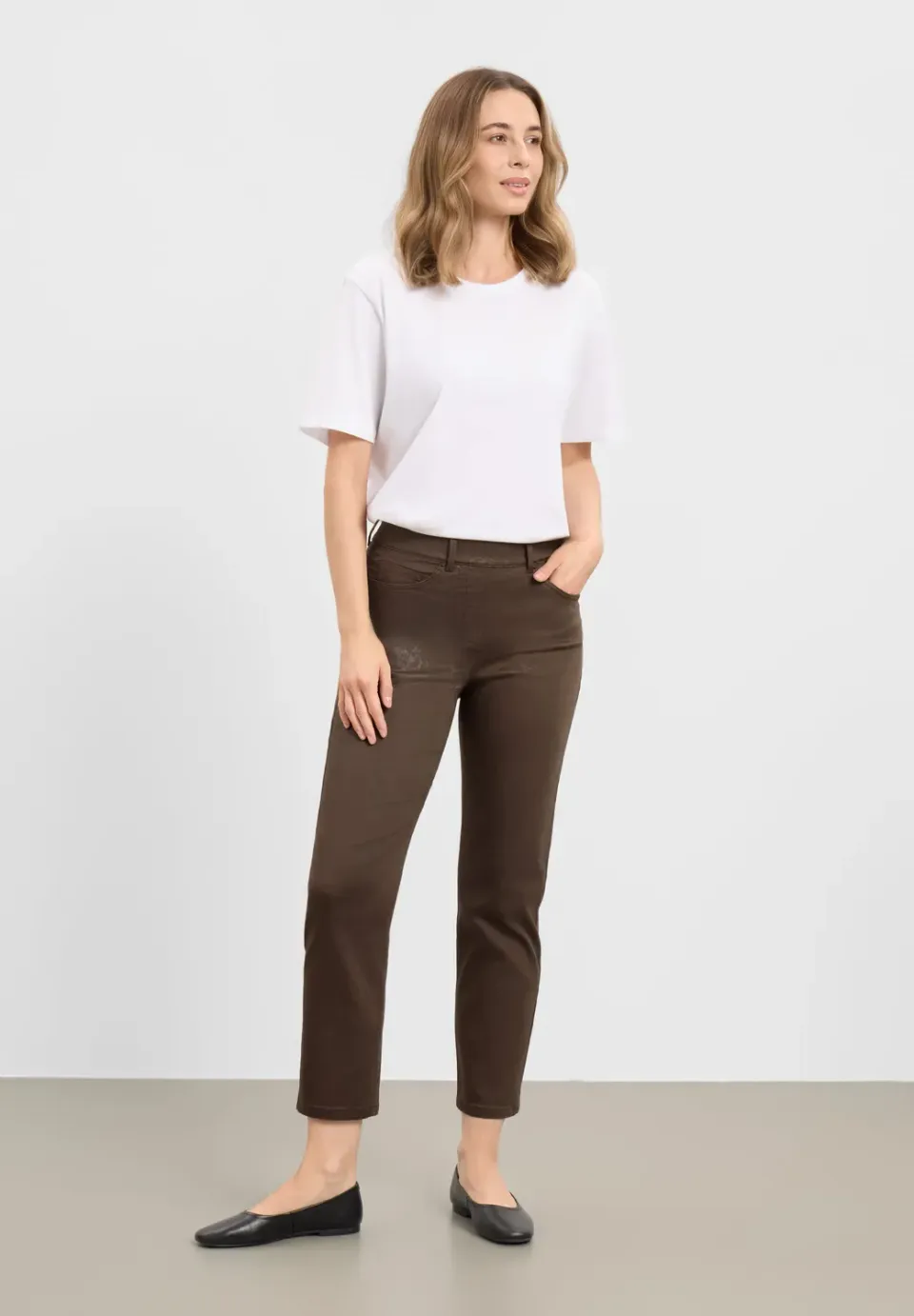 Laurie Hannah Regular broek bruin print 70 cm