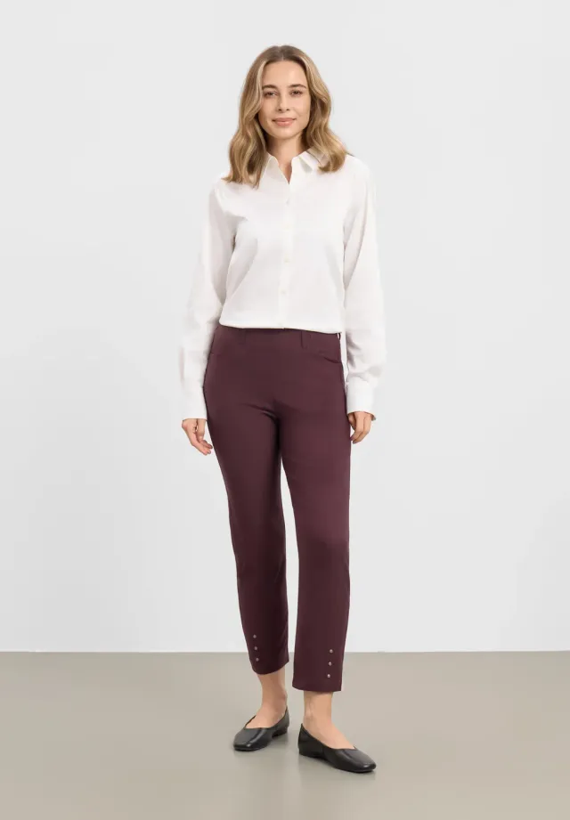 Laurie Rose Regular CL broek dark plum stretch