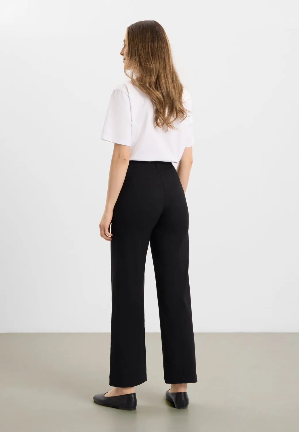 Laurie Donna Loose SL broek zwart wijd