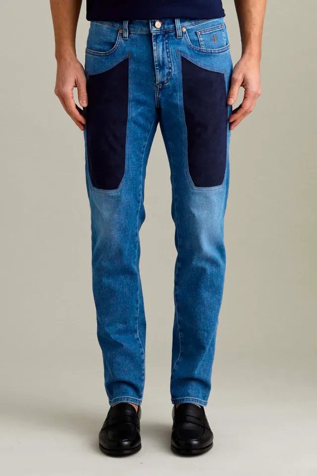Jeckerson John Toppa Alcantara jeans blauw slim fit