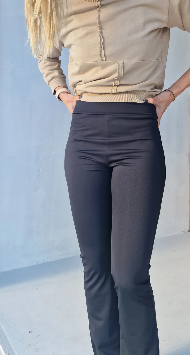 Langeleggings Flared Tall sportlegging zwart extra lang