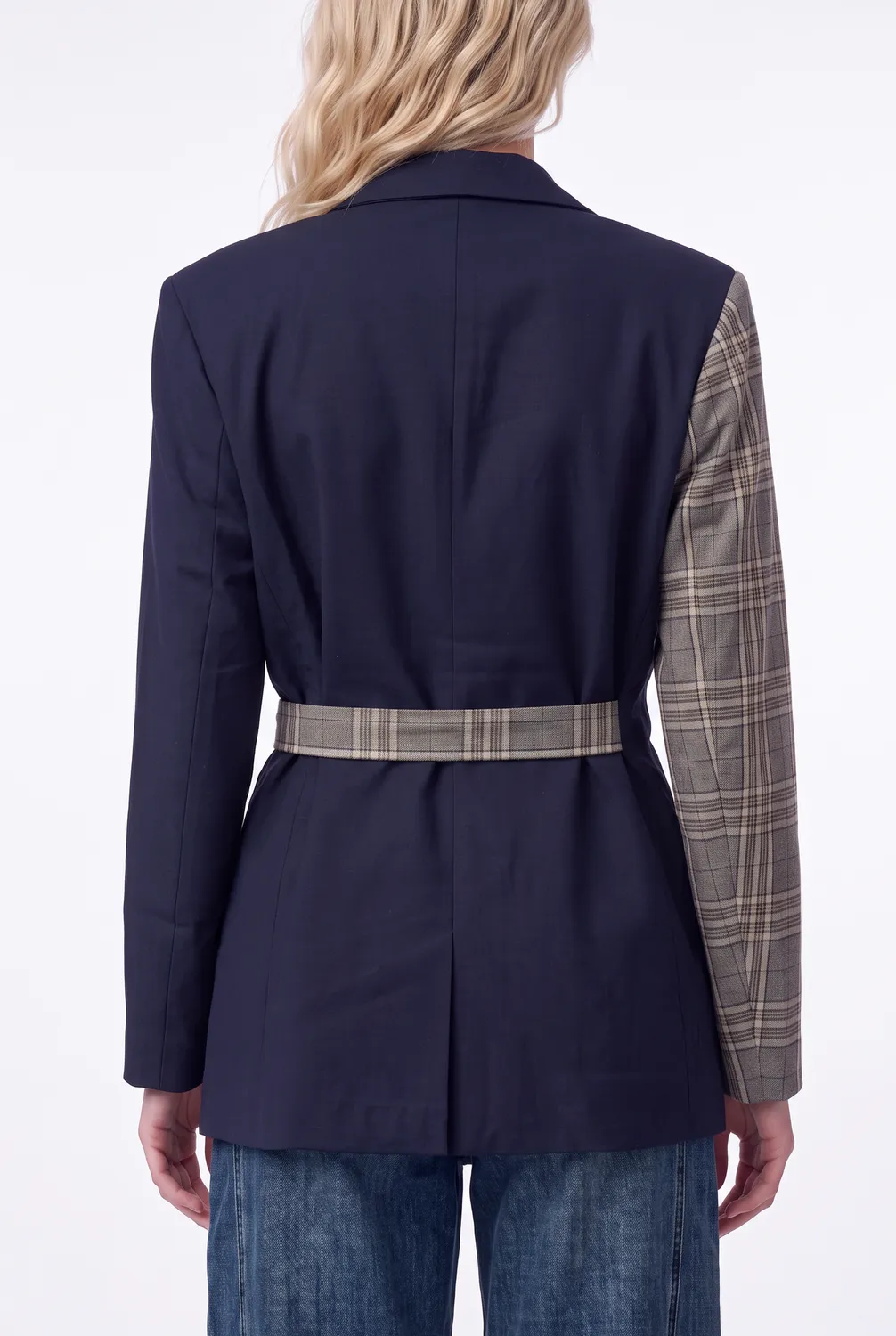 Florez Minue blazer Navy Stripe krijtstreep