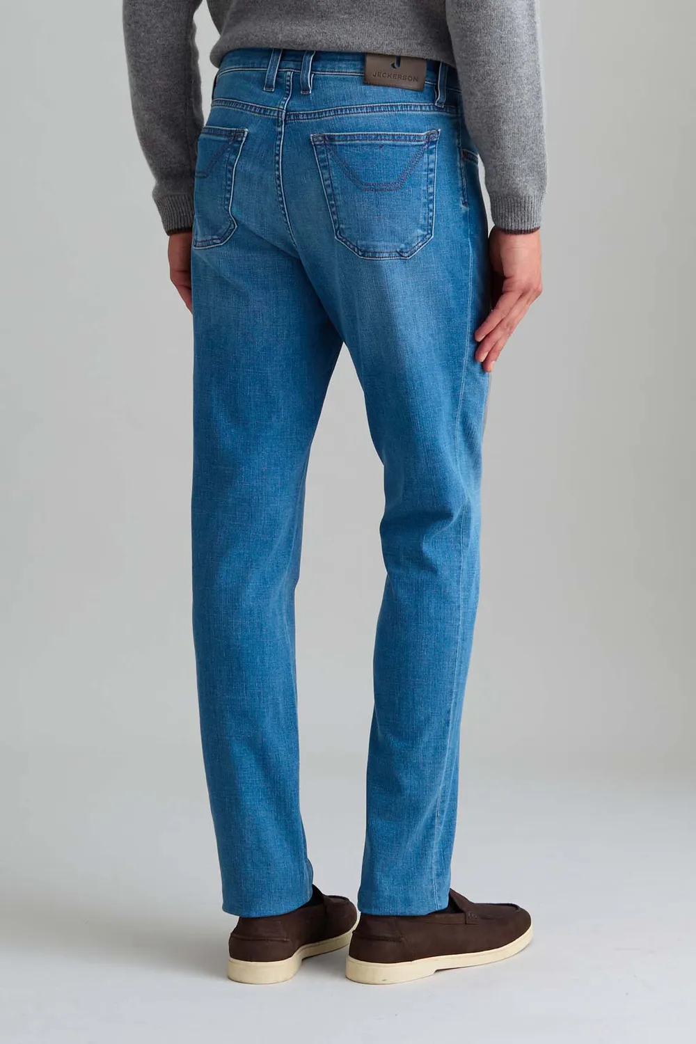 Jeckerson John Slim Fit jeans lichtblauw alcantara