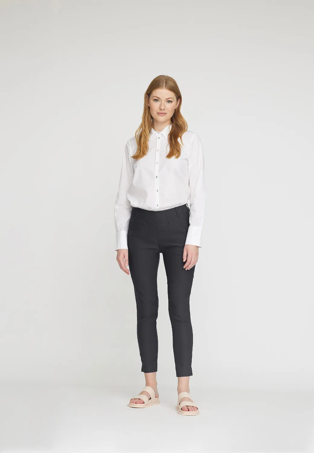 Laurie Elizabeth Slim CL broek Black cropped