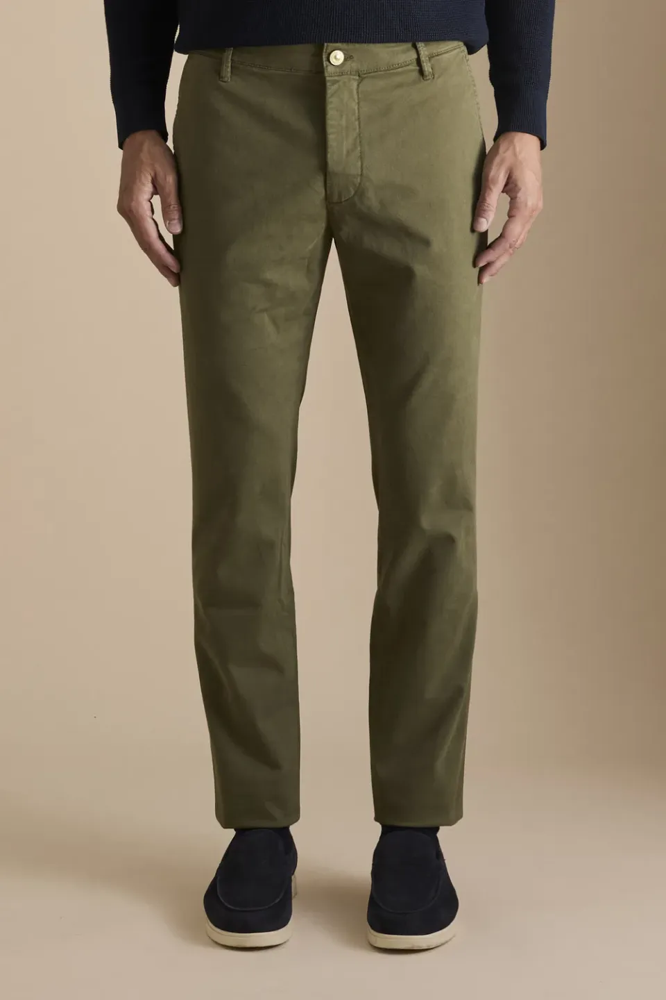 Jeckerson Jack slim fit chino groen ruit