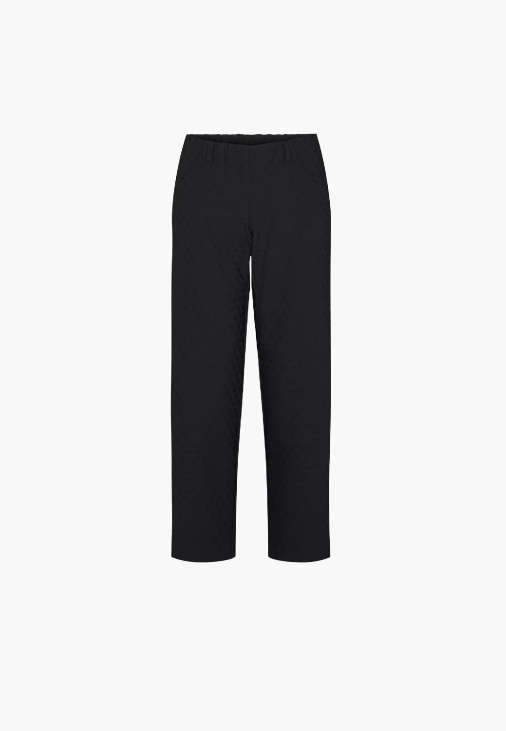 Laurie Tracy Straight SL damesbroek Black Jacquard stretch