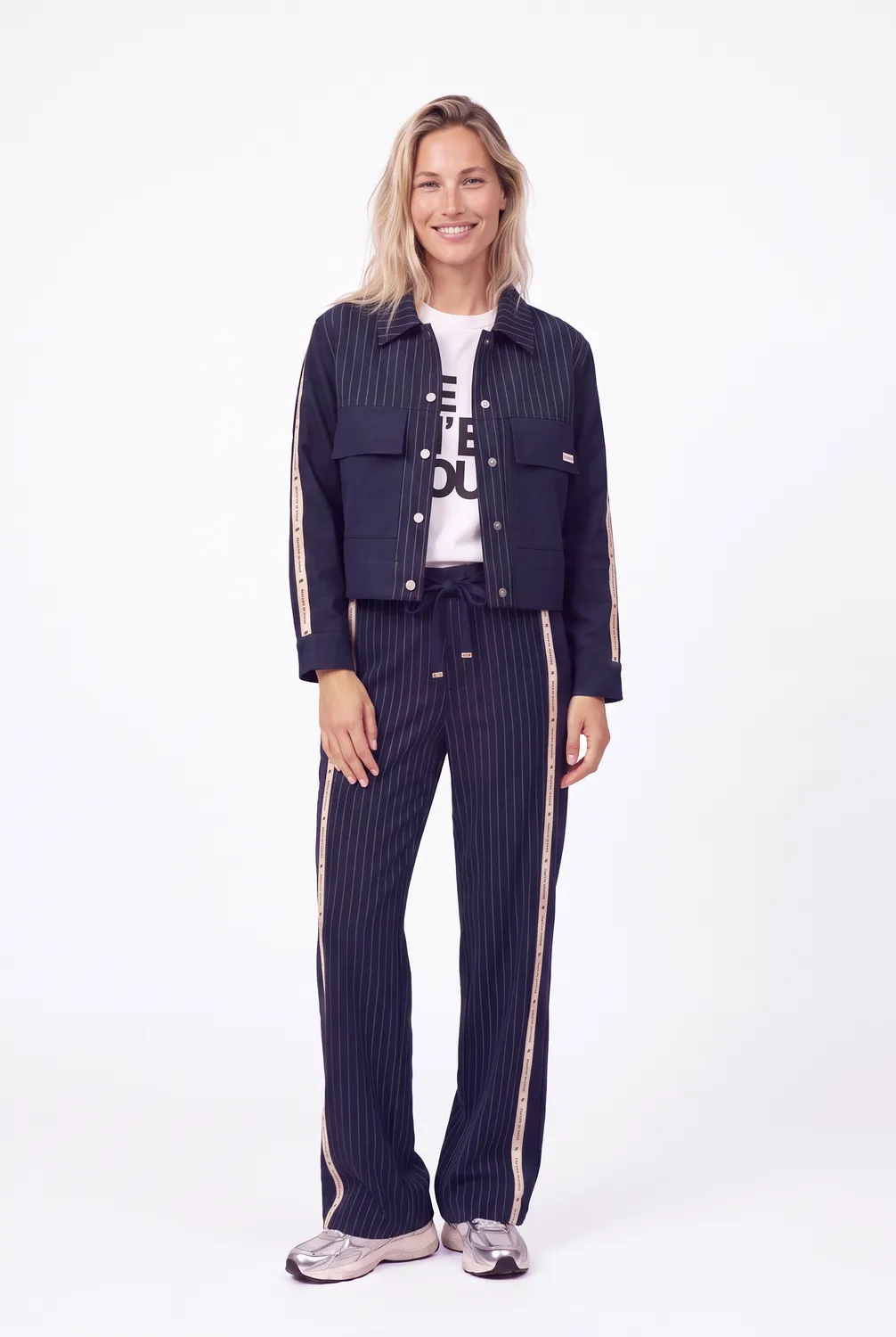 Florez Fien jacket navy blue dames sportief