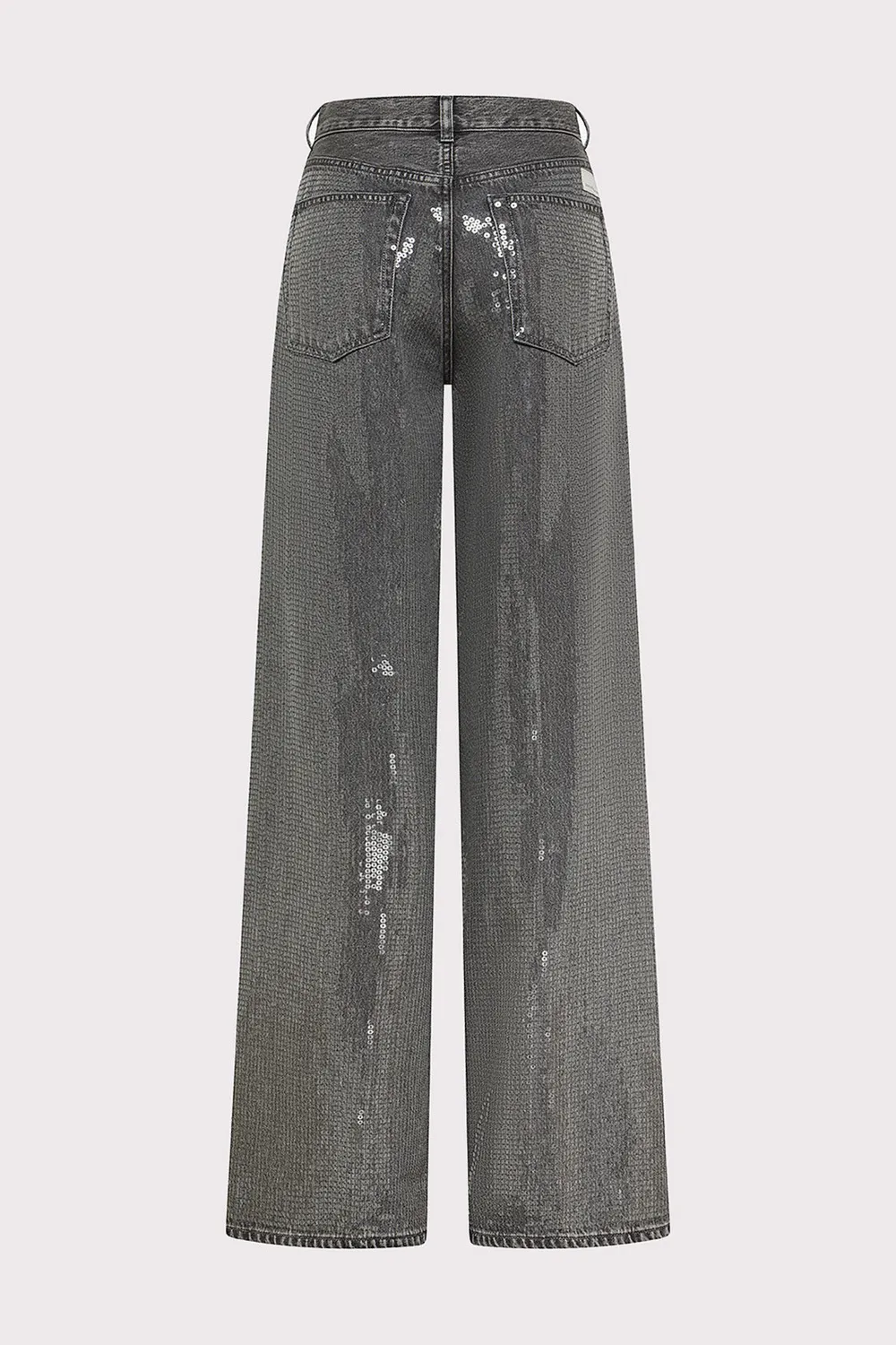 Nine In The Morning Gea loose jeans grijs pailletten