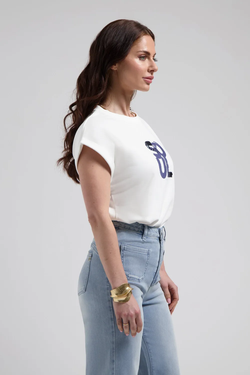 Florez Bella T-shirt White wit tricot