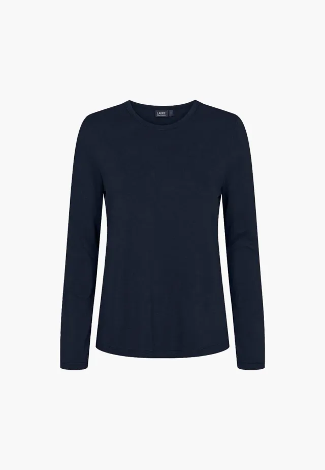 Laurie Amanda T-Shirt LS longsleeve navy viscose