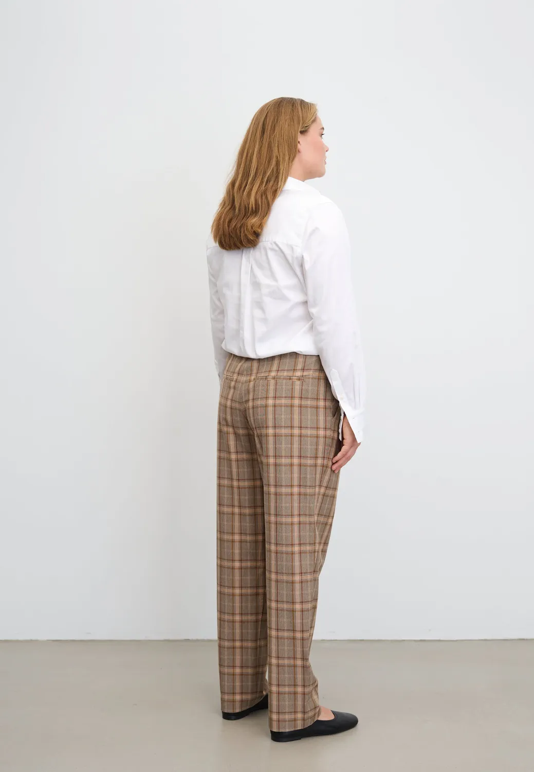 Laurie Oline Relaxed ML broek Deer Check viscose