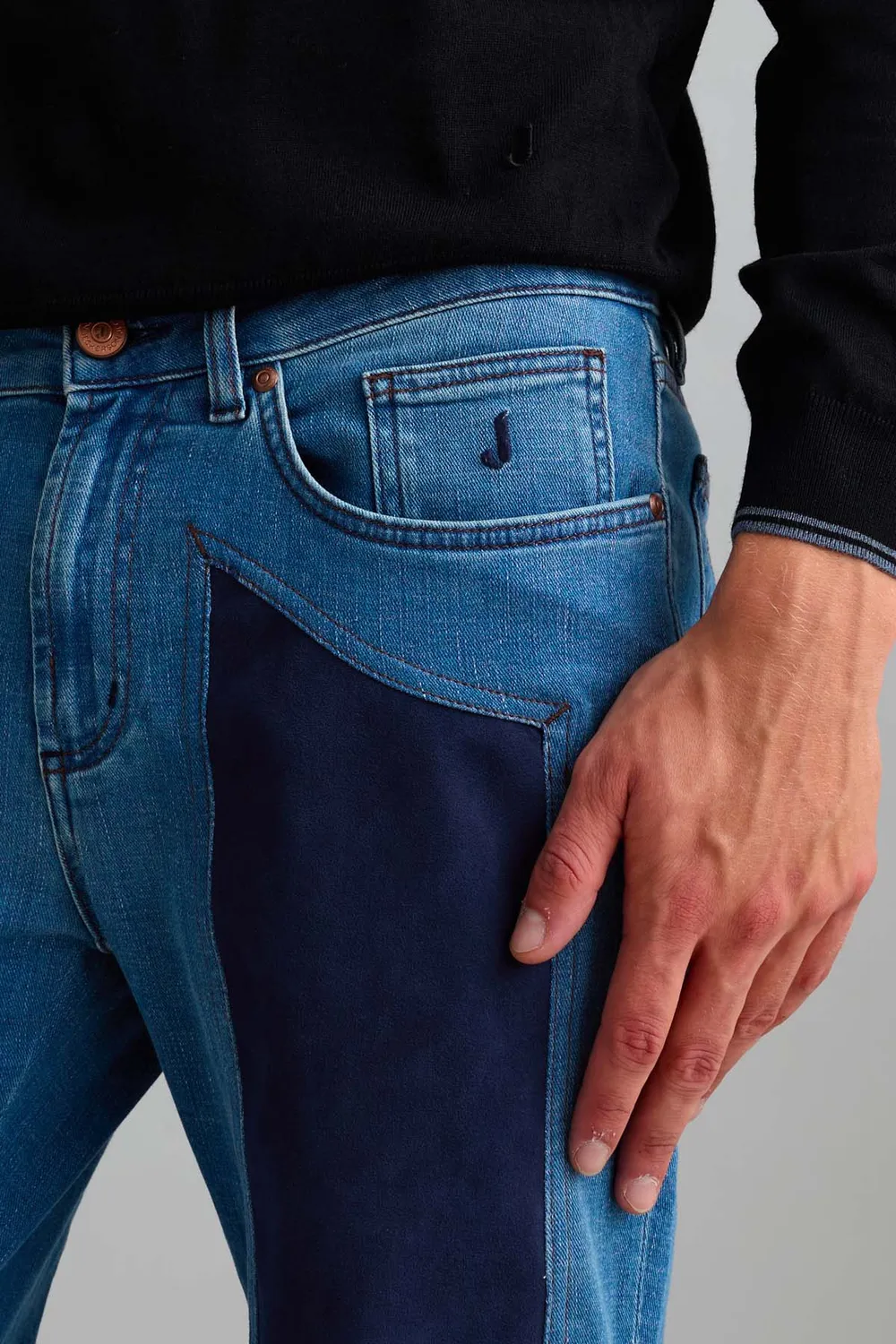Jeckerson James skinny jeans lichtblauw alcantara