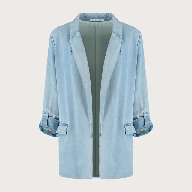 Florez Georgie blazer lichtblauw soepel