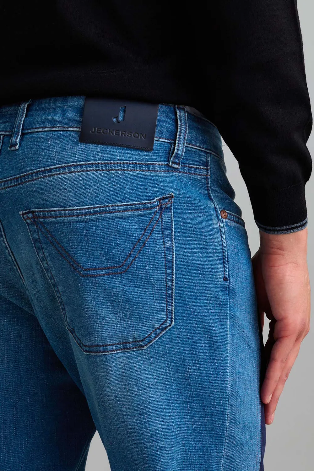 Jeckerson James skinny jeans lichtblauw alcantara