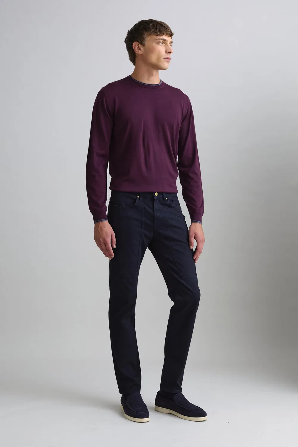 Jeckerson John slim fit broek donkerblauw katoen
