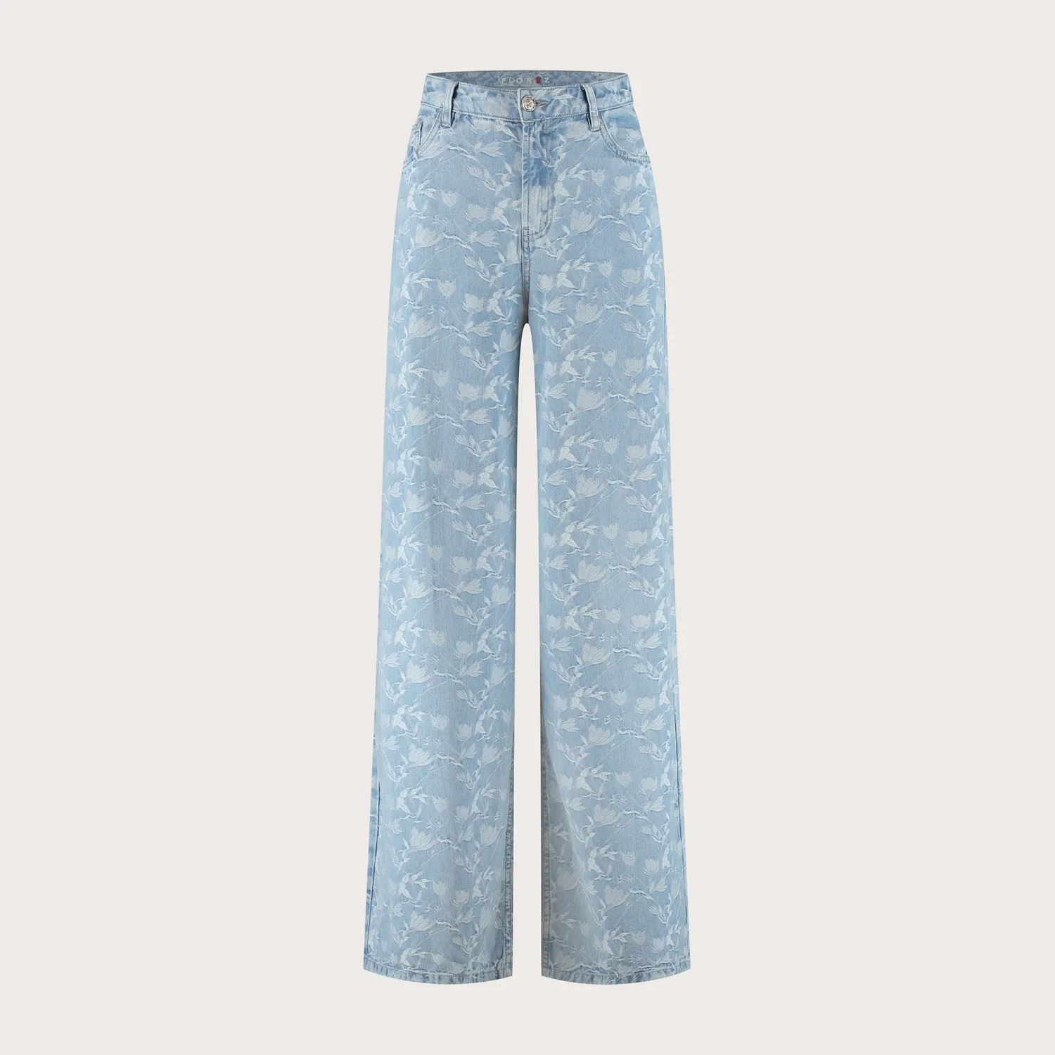 Florez Liv Wide Leg jeans Plaited Blue lichte denim