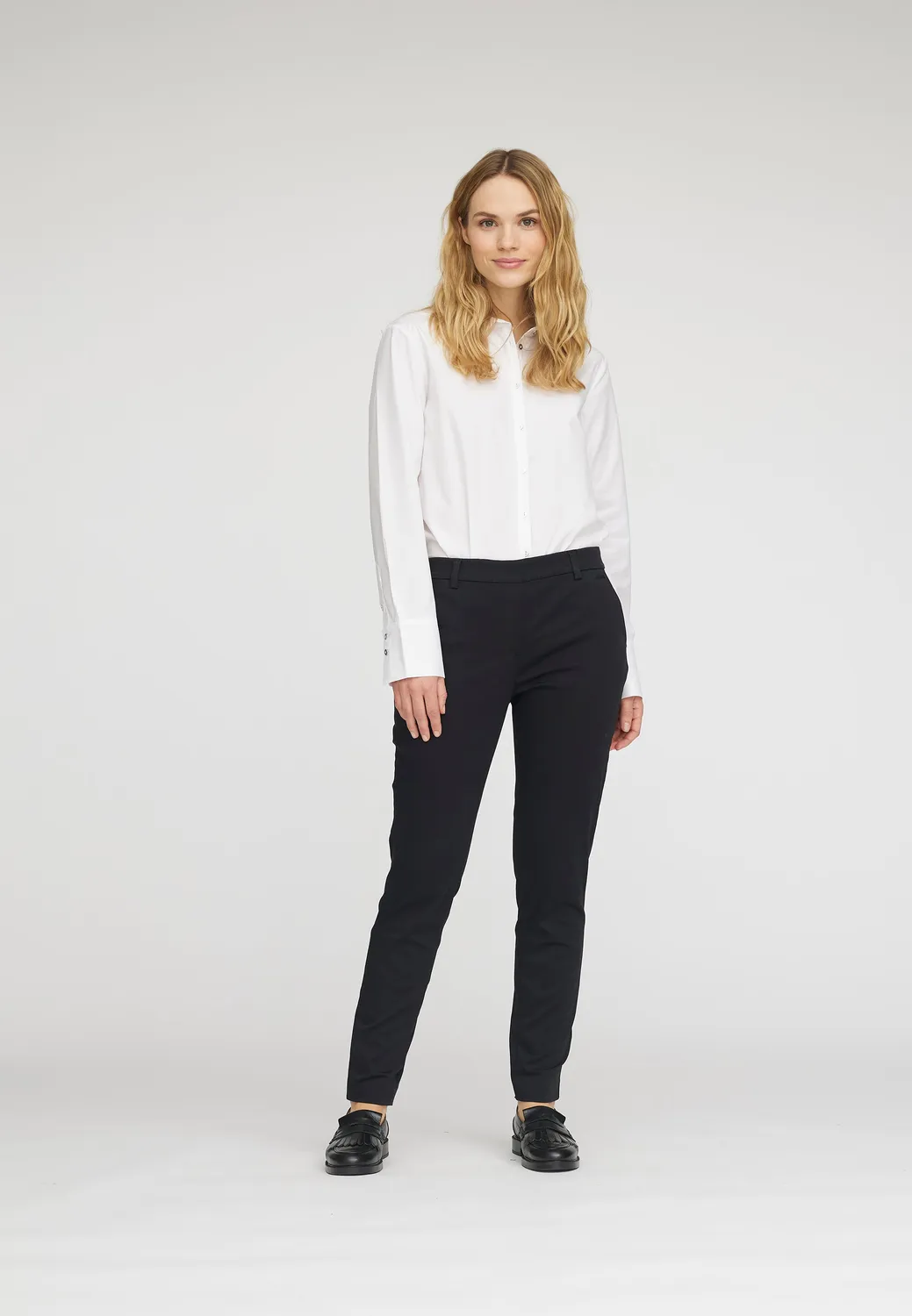 Laurie Fanny Slim SL pantalon zwart stretch