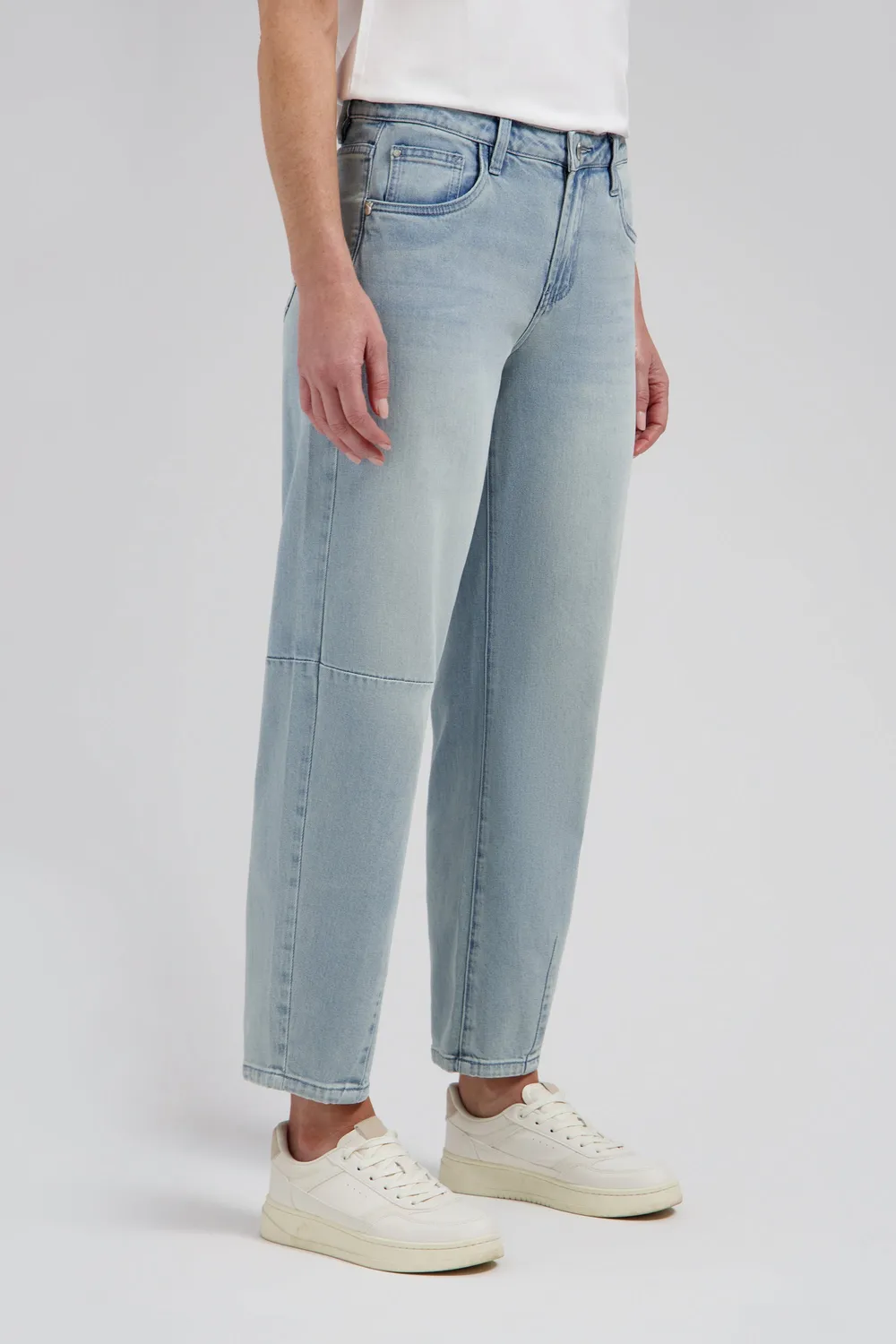 Florez Tess barrel jeans Crystal blue mid-waist