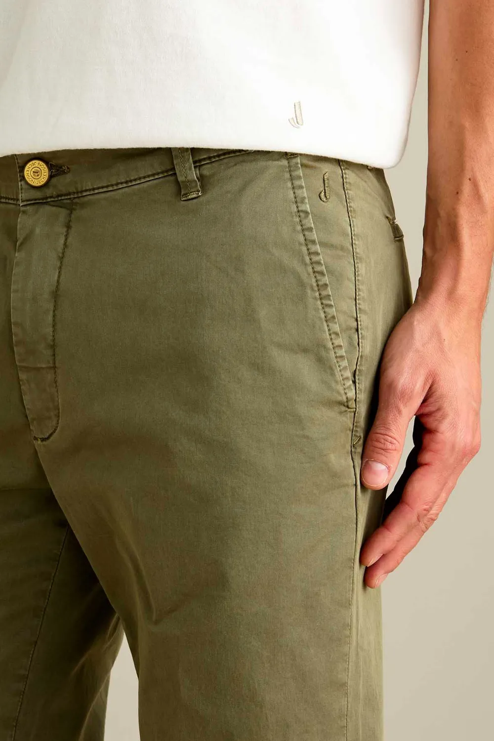 Jeckerson Jack chino slim fit groen katoen